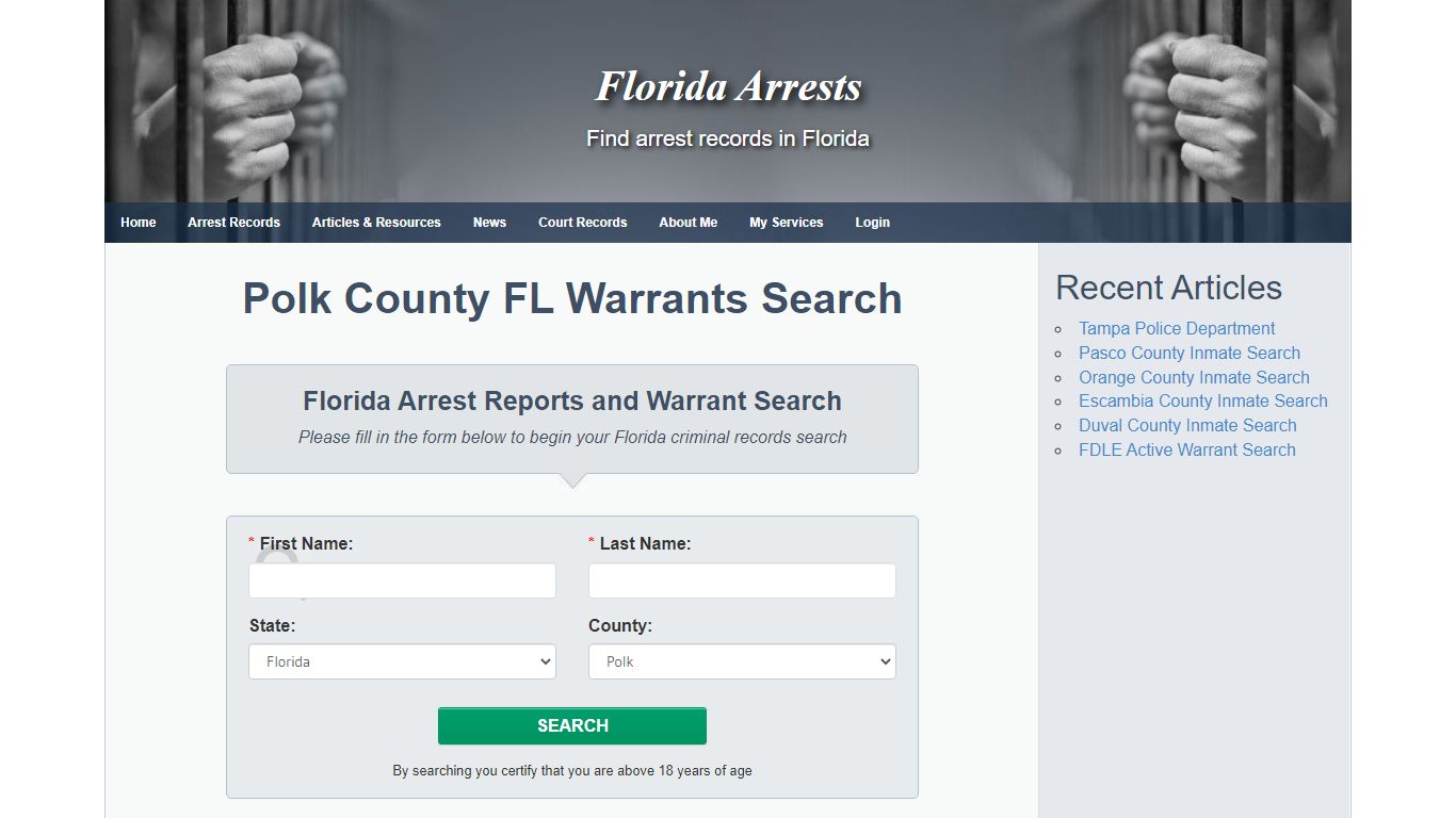 Polk County FL Warrants Search - Florida Arrests